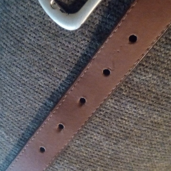 Navasota Leather And Silver Medallion Belt Waist 27"-31" - Picture 16 of 16